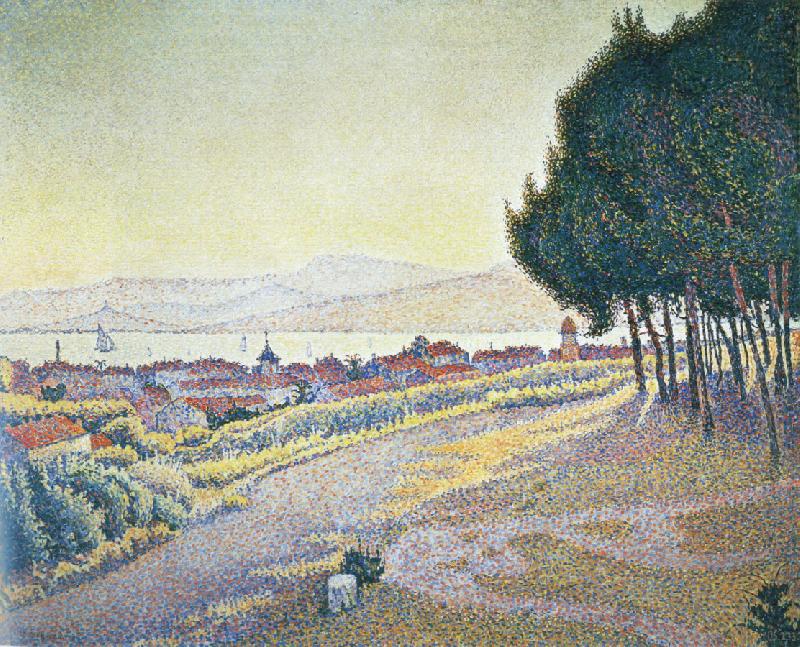 Paul Signac town at sunset saint tropez china oil painting image